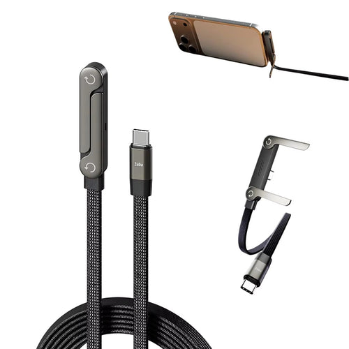 Type-C Fast Charging Cable with Built-In Stand